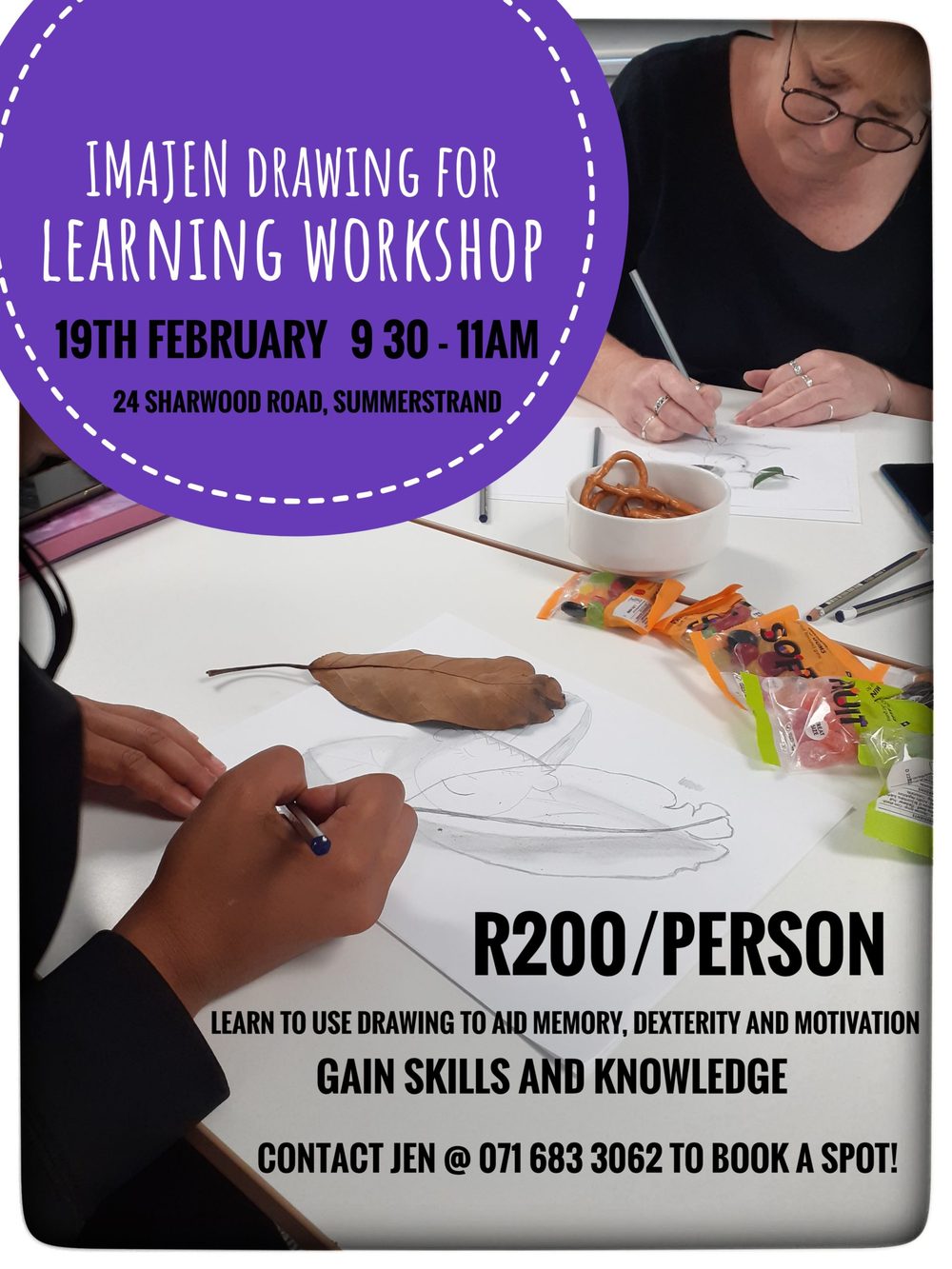 Drawing for Learning workshop poster
